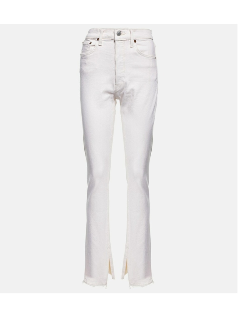 Women's Re/Done Straight Leg Jeans in Ivory White, Size 26